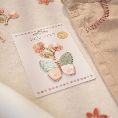 Set 2 Strick-Patches Safari Blume