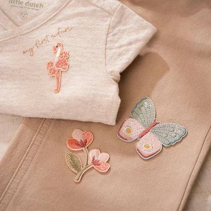 Set 2 Strick-Patches Safari Blume