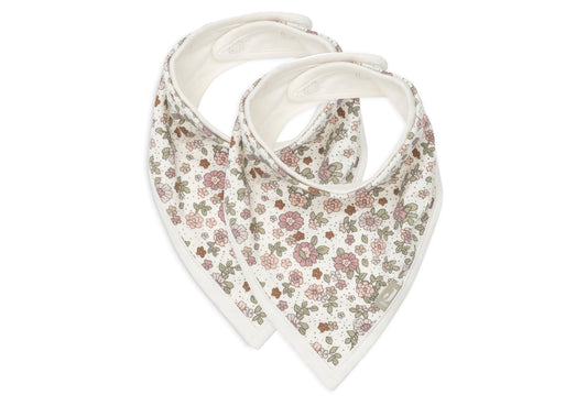 Jollein Lätzchen Bandana - Retro Flowers - 2 Stück Studio