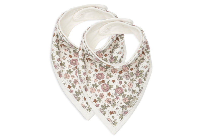 Jollein Lätzchen Bandana - Retro Flowers - 2 Stück Studio