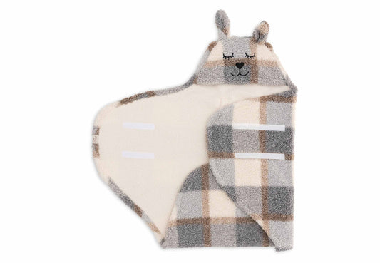 Jollein Einschlagdecke für Babyschale - Bunny Check Studio