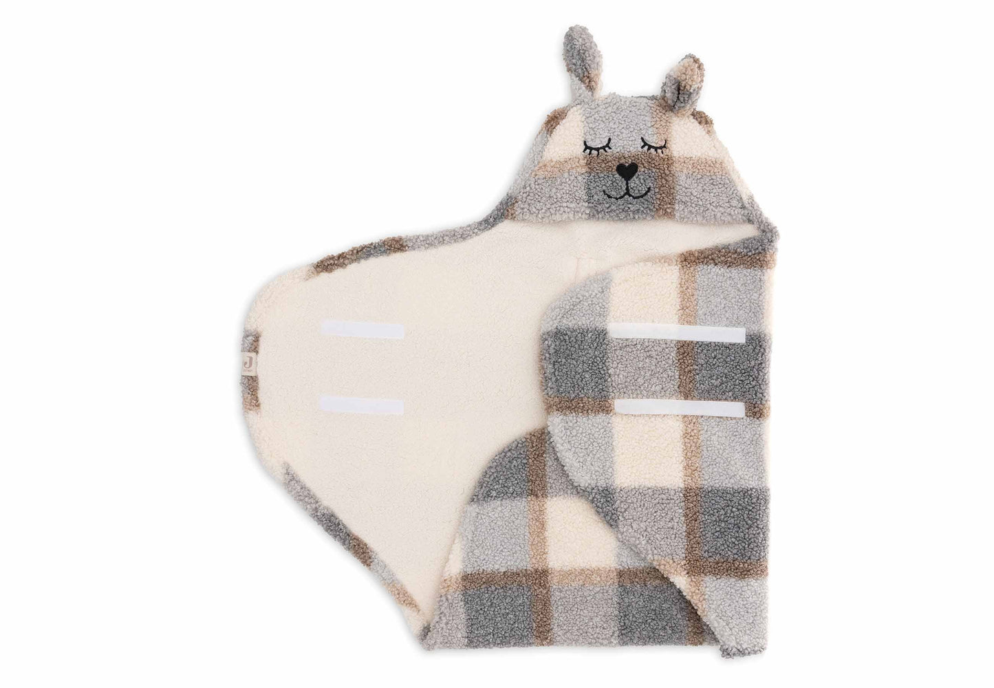 Jollein Einschlagdecke für Babyschale - Bunny Check Studio