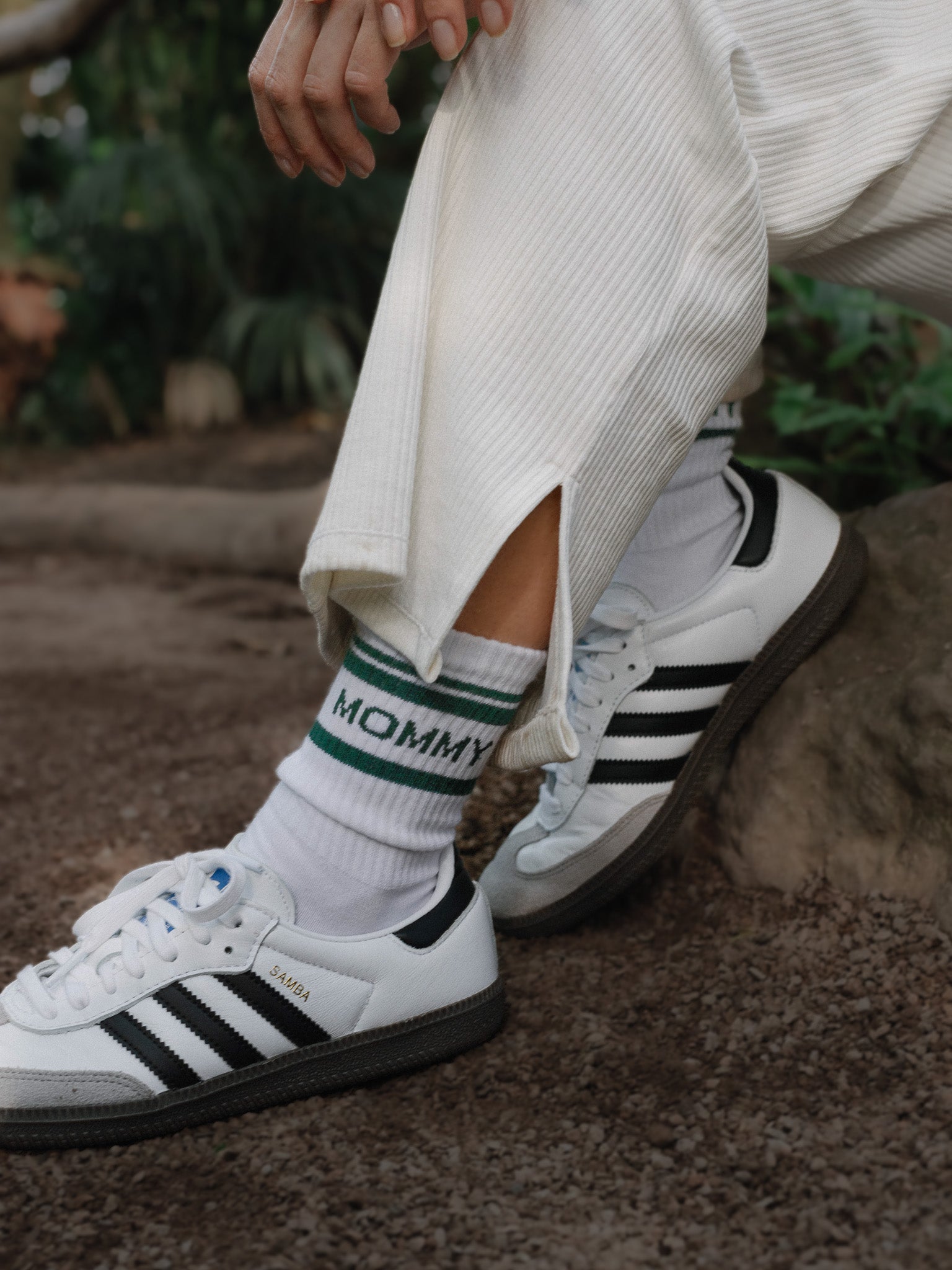 Famvibes Mommy Striped Socken green