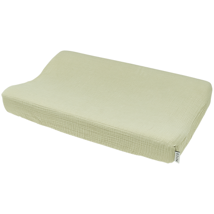 Meyco Wickelauflagenbezug vorgewaschen musselin Soft Olive Studio