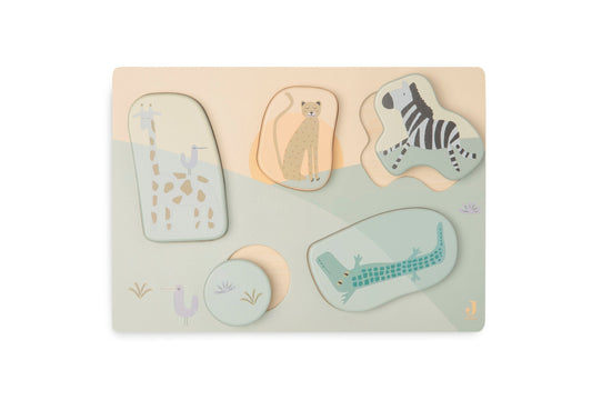 Jollein Formenpuzzle aus Holz - Jungle Jambo Studio
