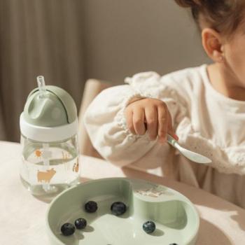 Little Dutch Strohhalmbecher Little Farm grün