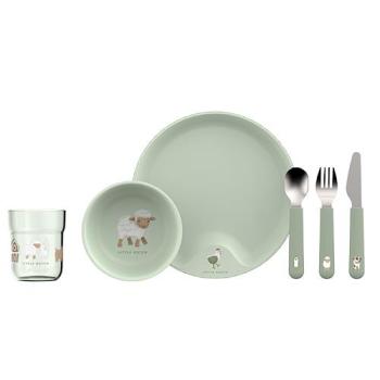 mepal Kinder Geschirrrset Mio 6-teilig Little Farm Mepal grün
