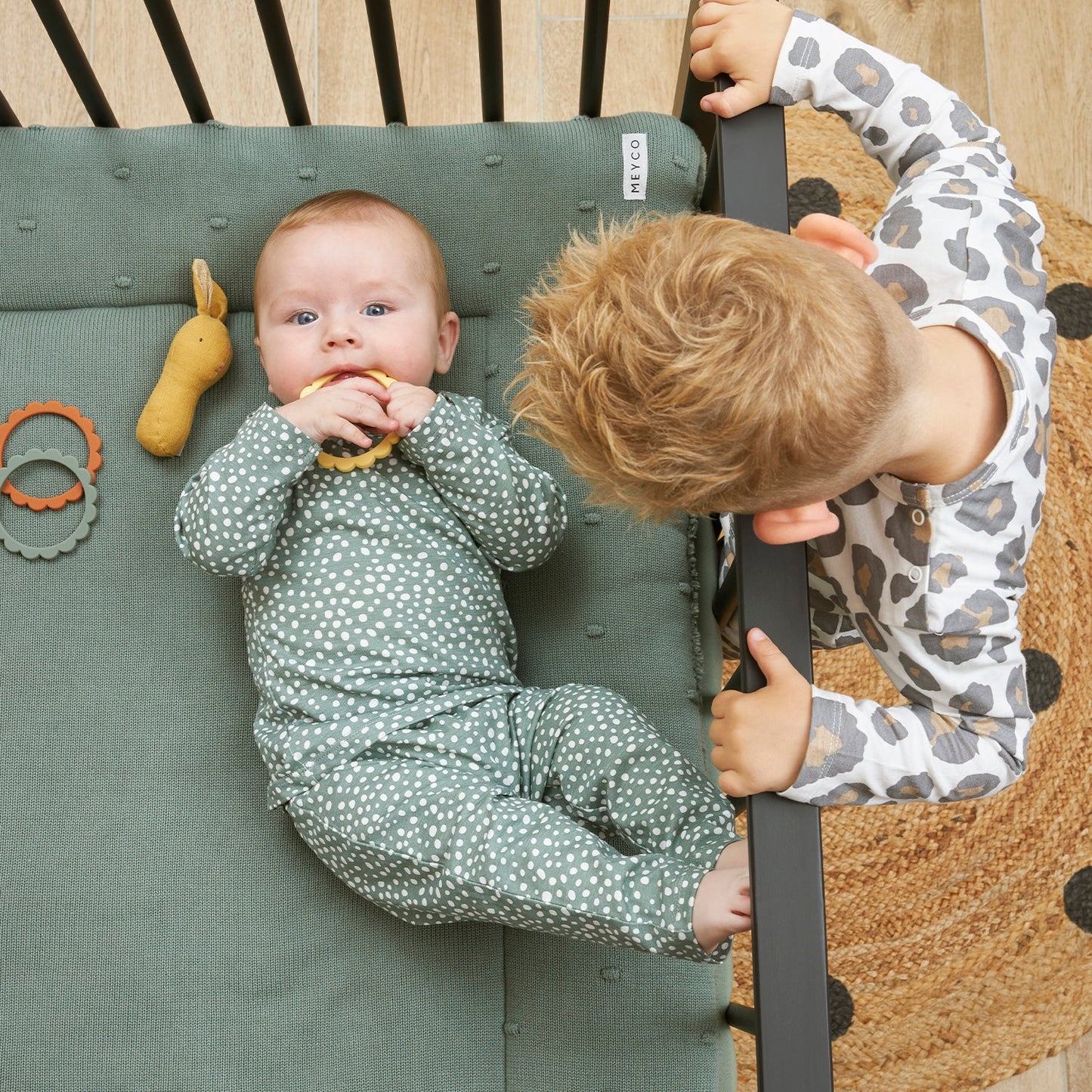 Meyco Baby-Pyjamas Cheetah Forest Green