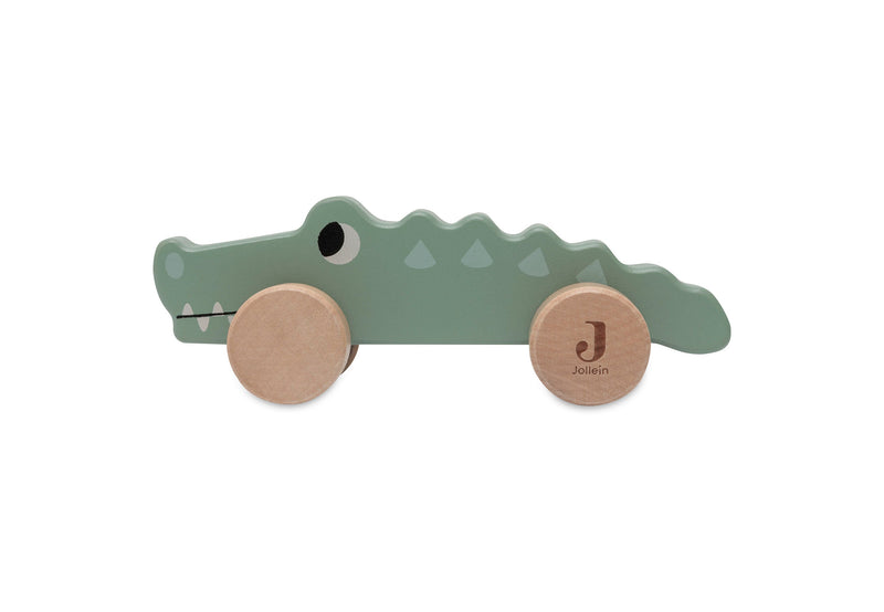 Jollein Holzkrokodil auf Rädern - Jungle Jambo Sea Green Studio