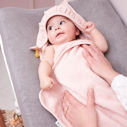 Meyco Kapuzentuch frottee Ruffle Soft Pink