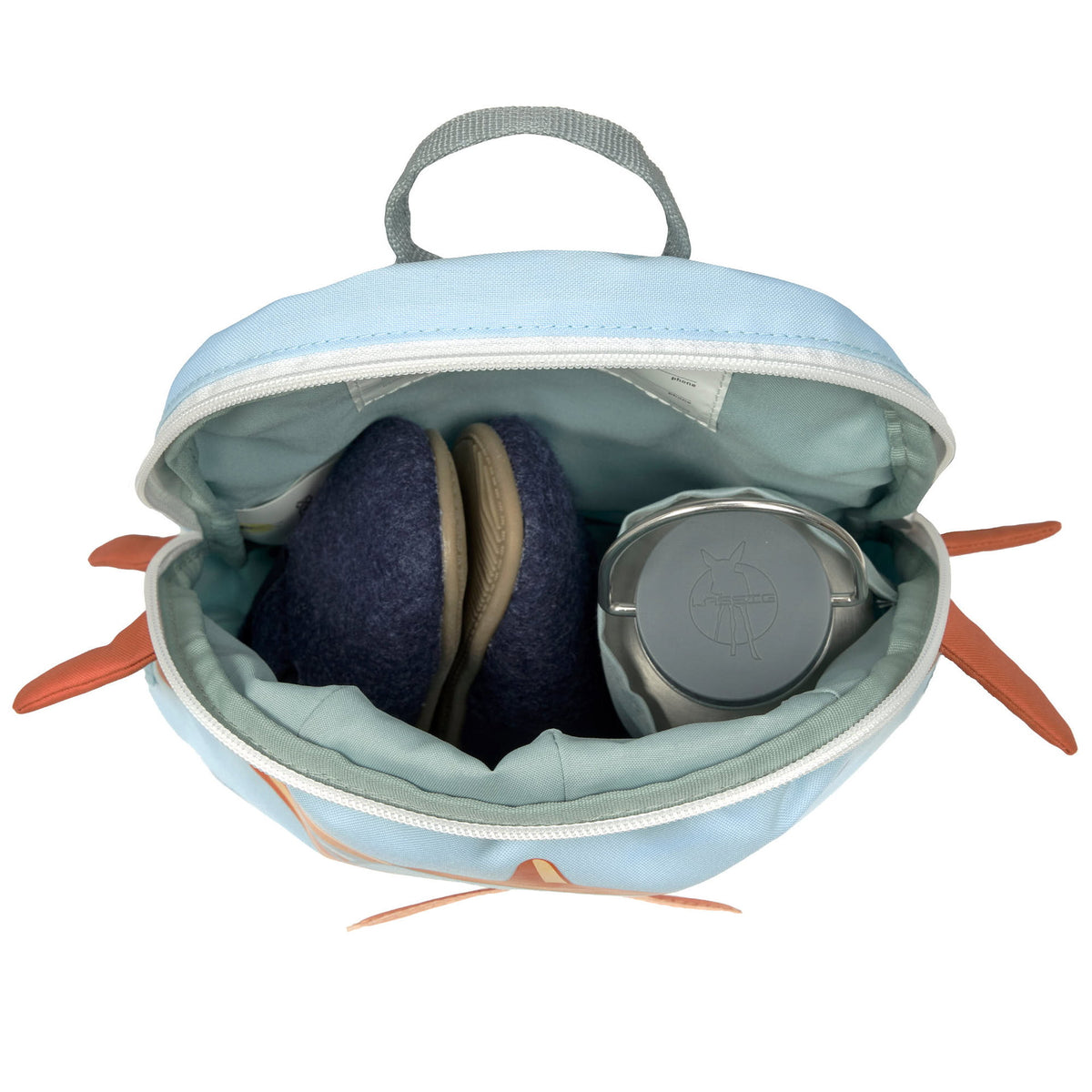 Kindergartenrucksack Tiny, Propeller Flugzeug, Blau