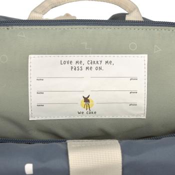 Lässig Kindergartenrucksack Rolltop Happy Prints dunkelblau