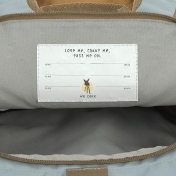 laessig Kindergartenrucksack Rolltop Nature Oliv Material Nahaufnahme