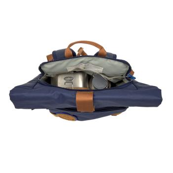 Lässig Kinderrucksack Rolltop mittelgroß - Little Gang - dunkelblau
