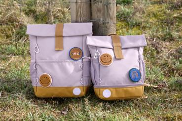 Lässig lila Kinderrucksack Rolltop Medium - Little Gang Lieferung Mitte September