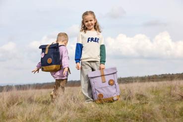 Lässig lila Kinderrucksack Rolltop Medium - Little Gang Lieferung Mitte September