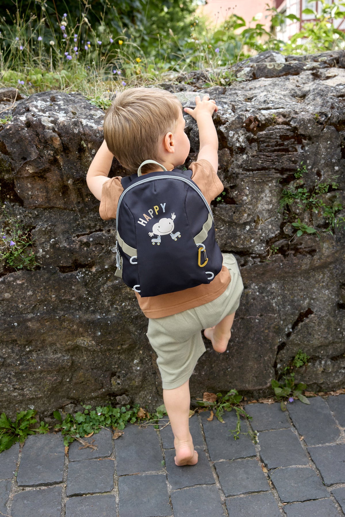Kindergartenrucksack Tiny Outdoor, Wolken, Dunkelblau