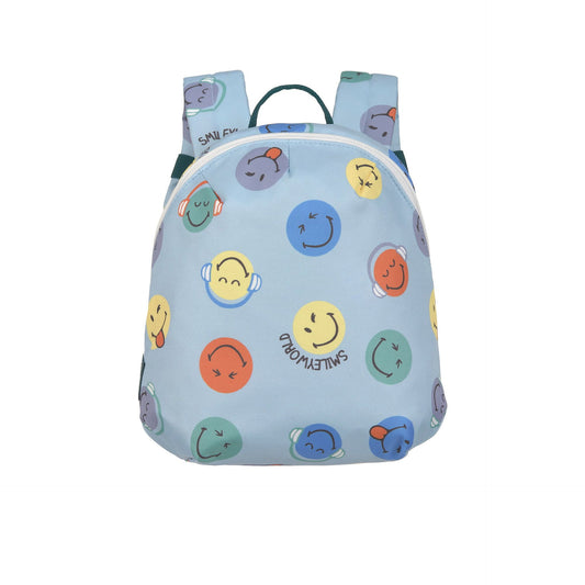 Lässig Tiny Backpack SmileyWorld Blau Kindergartenrucksack 3,5 Liter