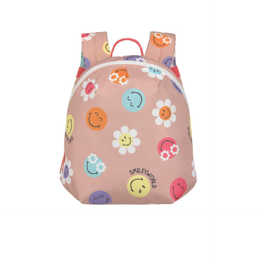 Lässig Tiny Backpack SmileyWorld Rosa Kindergartenrucksack 3,5 Liter