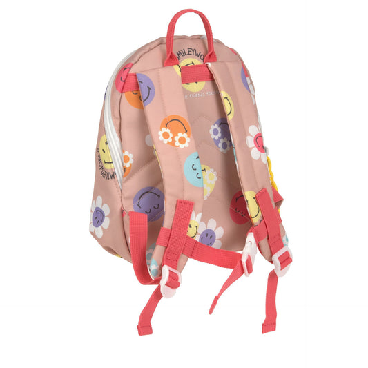 Lässig Tiny Backpack SmileyWorld Rosa Kindergartenrucksack 3,5 Liter