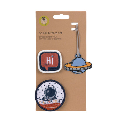 Lässig Anhänger & Patches Schul Set Unique, Space Anwendung