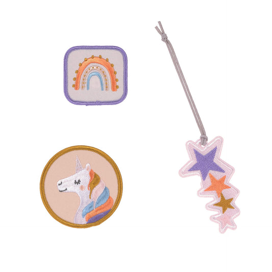 Anhänger & Patches Schul Set Unique, Unicorn
