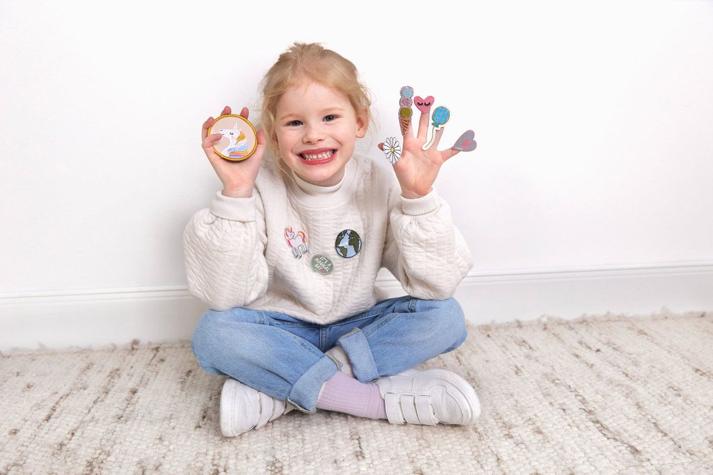 Lässig Anhänger & Patches Schul Set Unique, Unicorn Seitenansicht