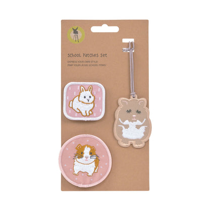 Lässig Anhänger & Patches Schul Set Unique, Cuddly Pet Anwendung