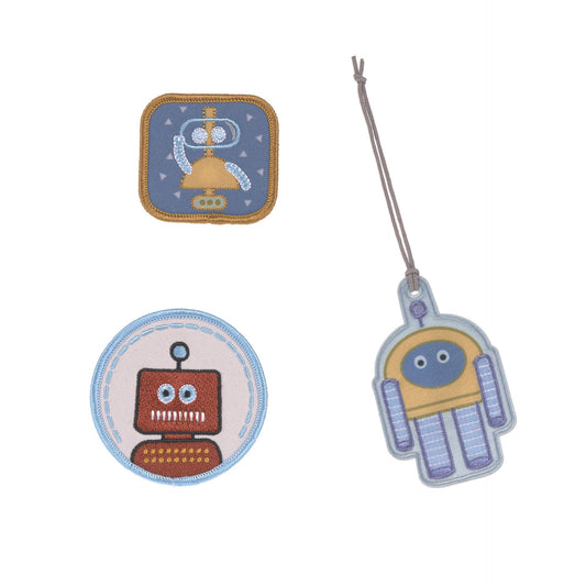 Anhänger & Patches Schul Set Unique, Robot