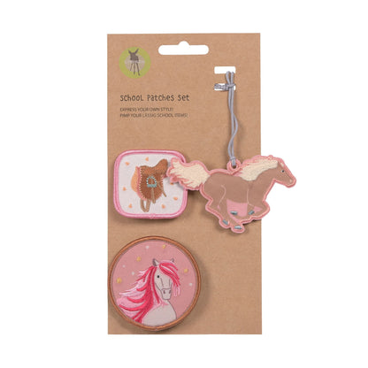 Lässig Anhänger & Patches Schul Set Unique, Horse pink Anwendung