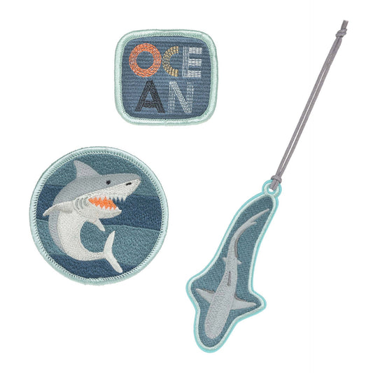 Anhänger & Patches Schul Set Unique, Shark (Ocean Edition)