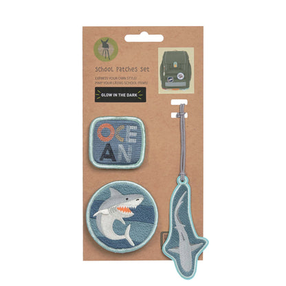 Lässig Anhänger & Patches Schul Set Unique, Shark (Ocean Edition) Maße