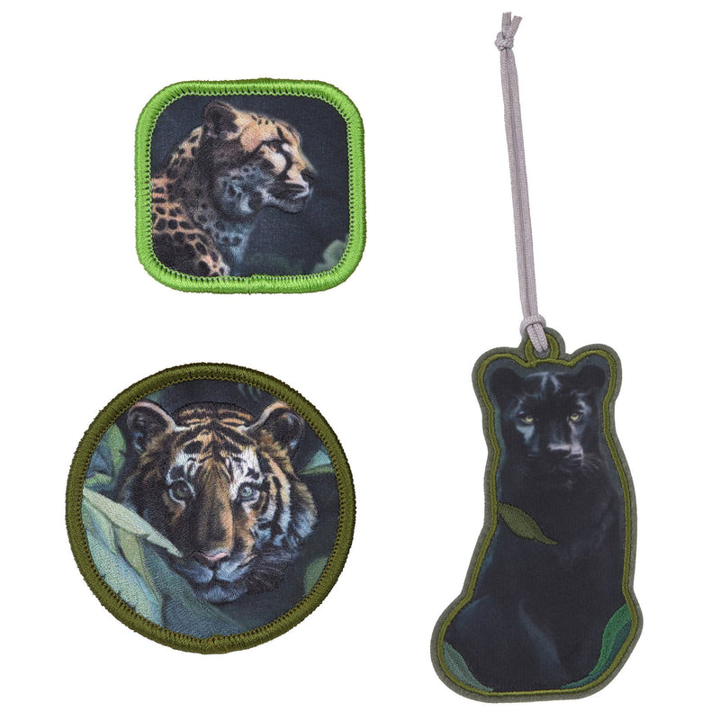 Anhänger & Patches Schul Set Unique, Wildkatzen