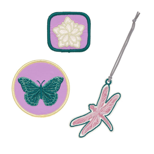 Anhänger & Patches 3er Set, Libelle