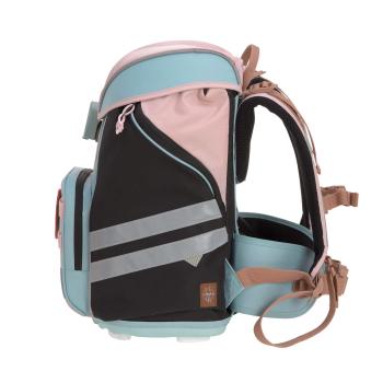 laessig Schulranzen Set 7-teilig Unique Rose Blue Black von der Seite