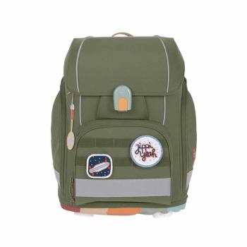 laessig Schulranzen Set 7-teilig Boxy Unique Olive