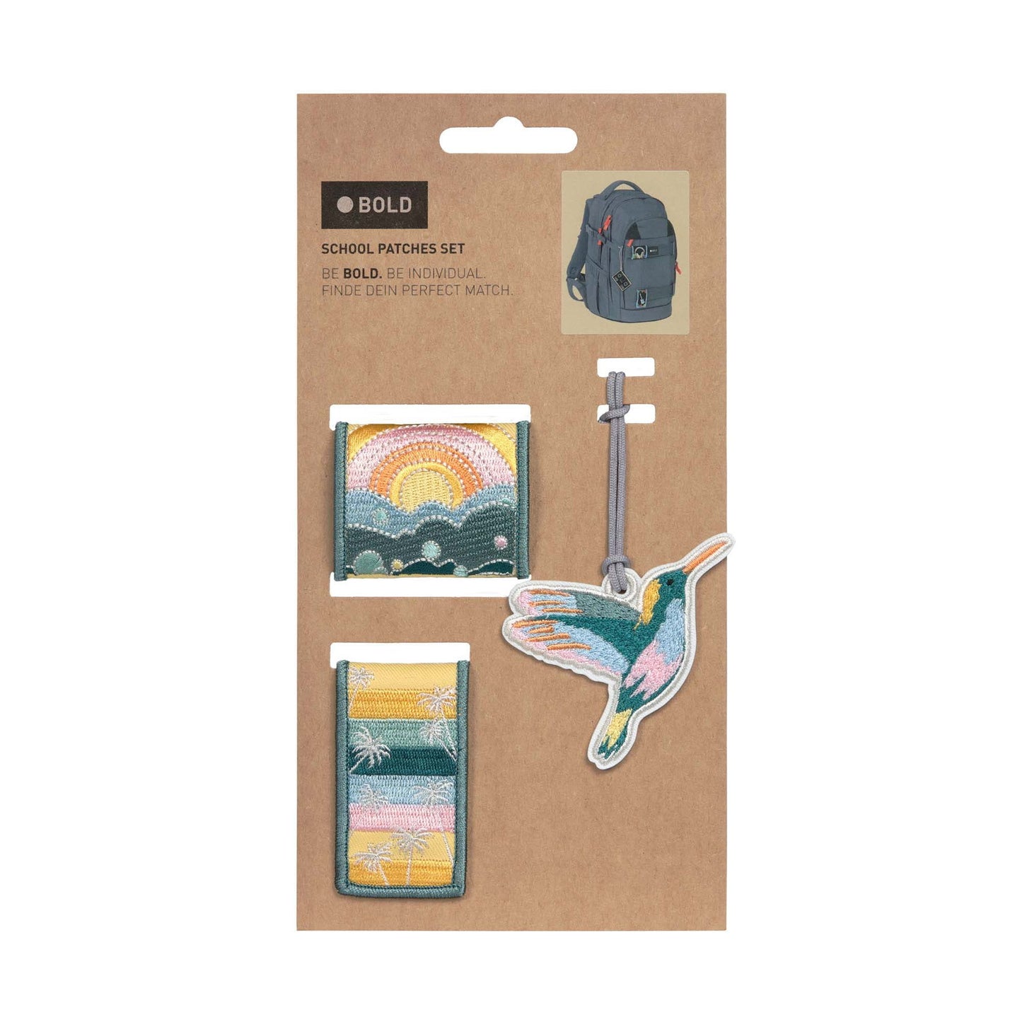 Lässig Anhänger & Patches BOLD Match, Paradies Maße