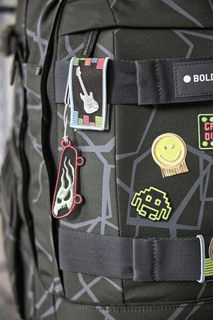 Lässig Anhänger & Patches BOLD Match, Musik Seitenansicht