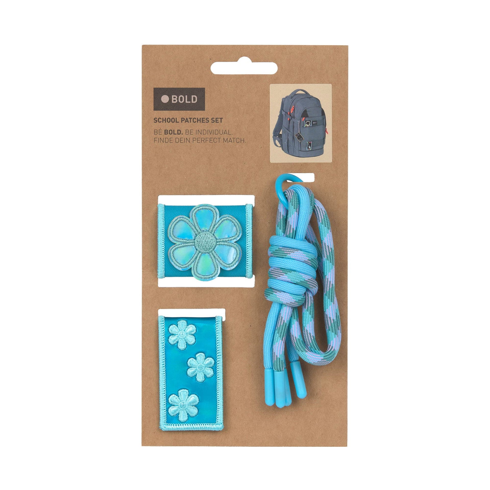 Lässig Anhänger & Patches BOLD Match, Blumen Verpackung