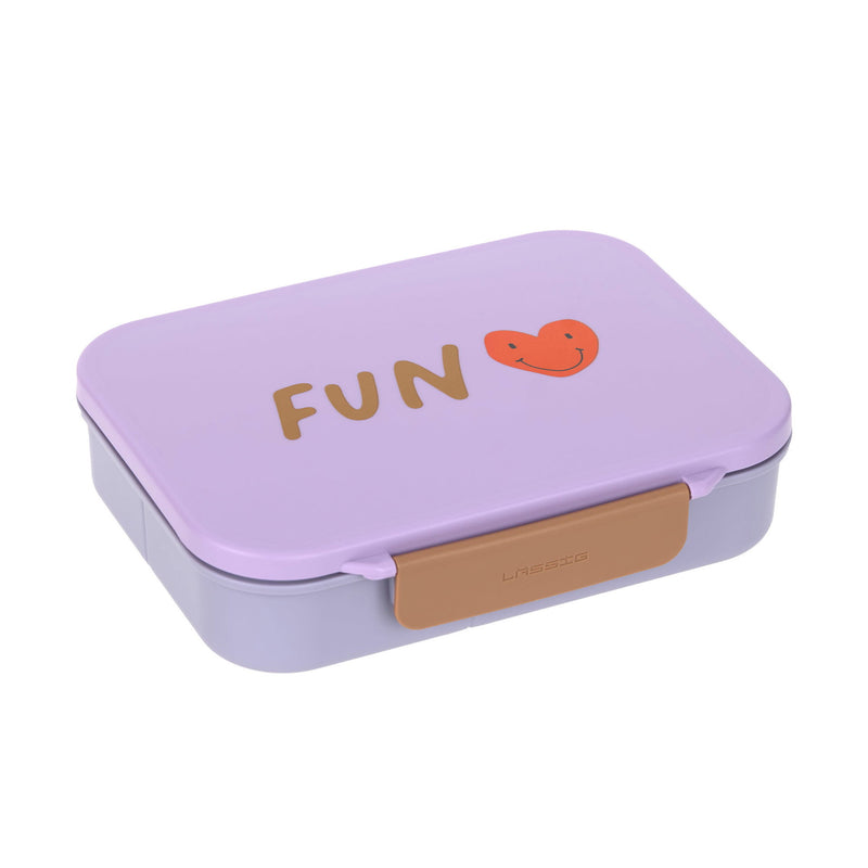 Brotdose Kinder Bento Lunchbox, Little Gang Herz Lila