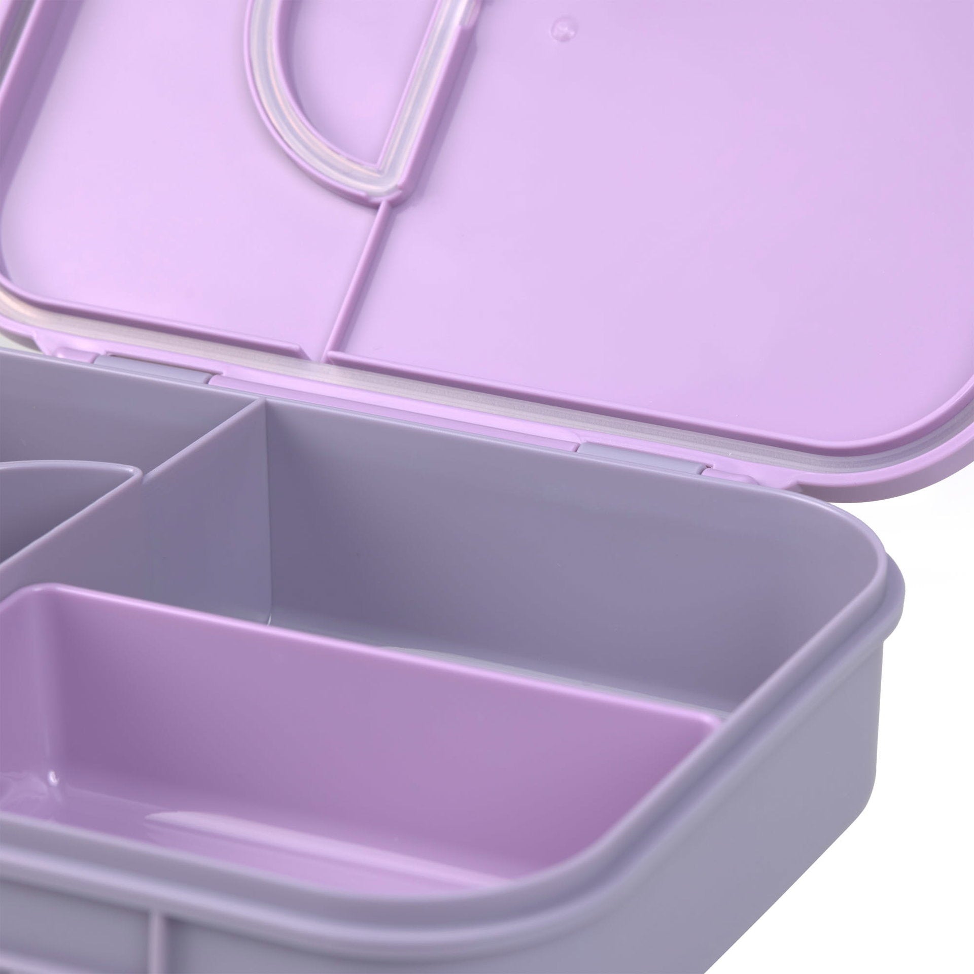 Lässig Brotdose Kinder Bento Lunchbox, Little Gang Herz Lila Rückansicht