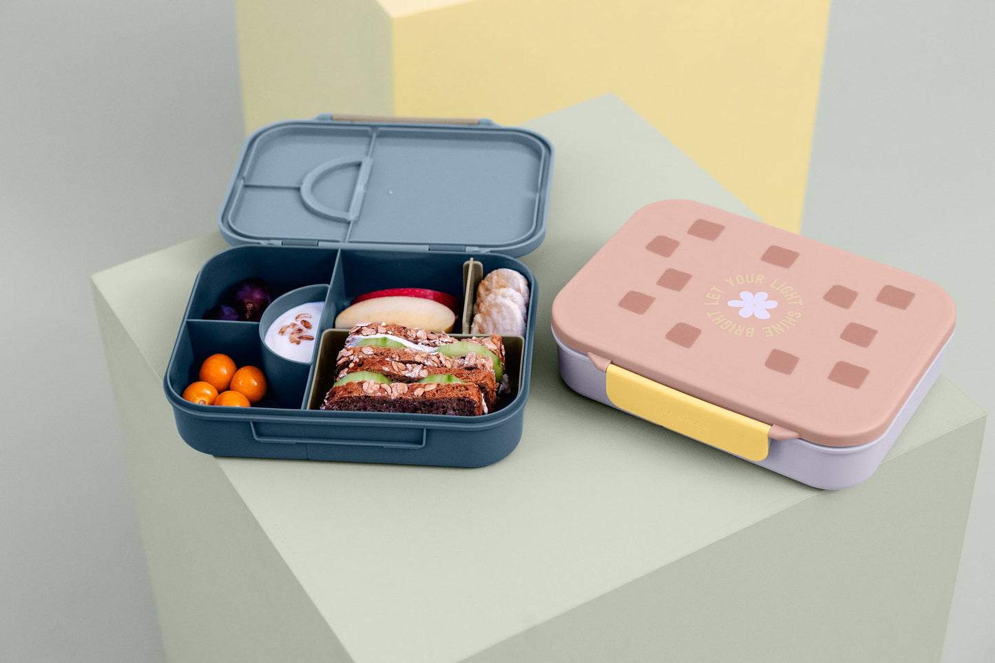 Lässig Brotdose Kinder Bento Lunchbox, Pattern Party Rosa Maße