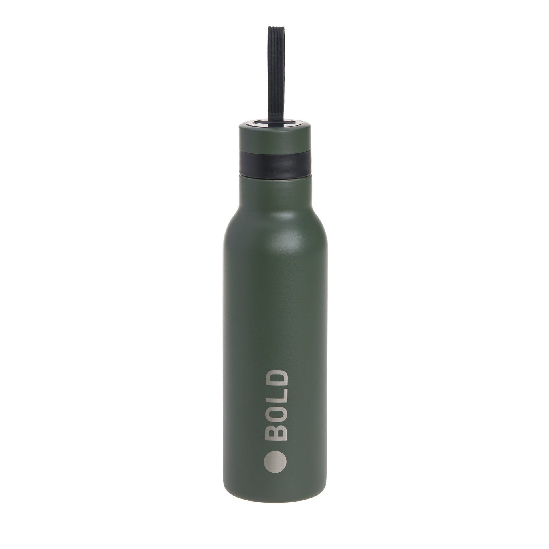 Edelstahl Kinder Trinkflasche Doppelwandig 500 ml BOLD, Dunkelgrün