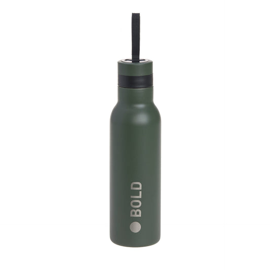 Edelstahl Kinder Trinkflasche Doppelwandig 500 ml BOLD, Dunkelgrün