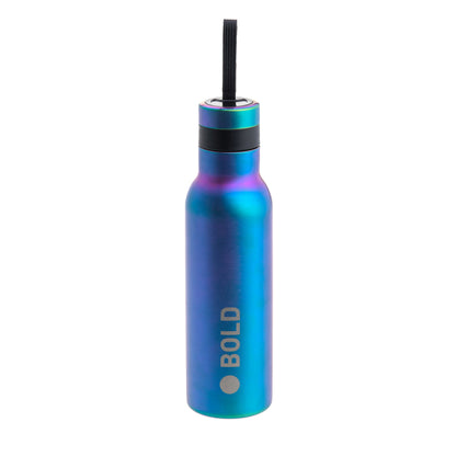 Edelstahl Kinder Trinkflasche Doppelwandig 500 ml BOLD, Blau Violett