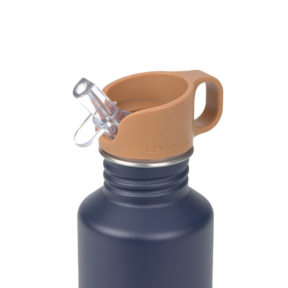 Lässig Edelstahl Kinder Trinkflasche 500 ml Little Gang, Smile, Blau Lifestyle Bild