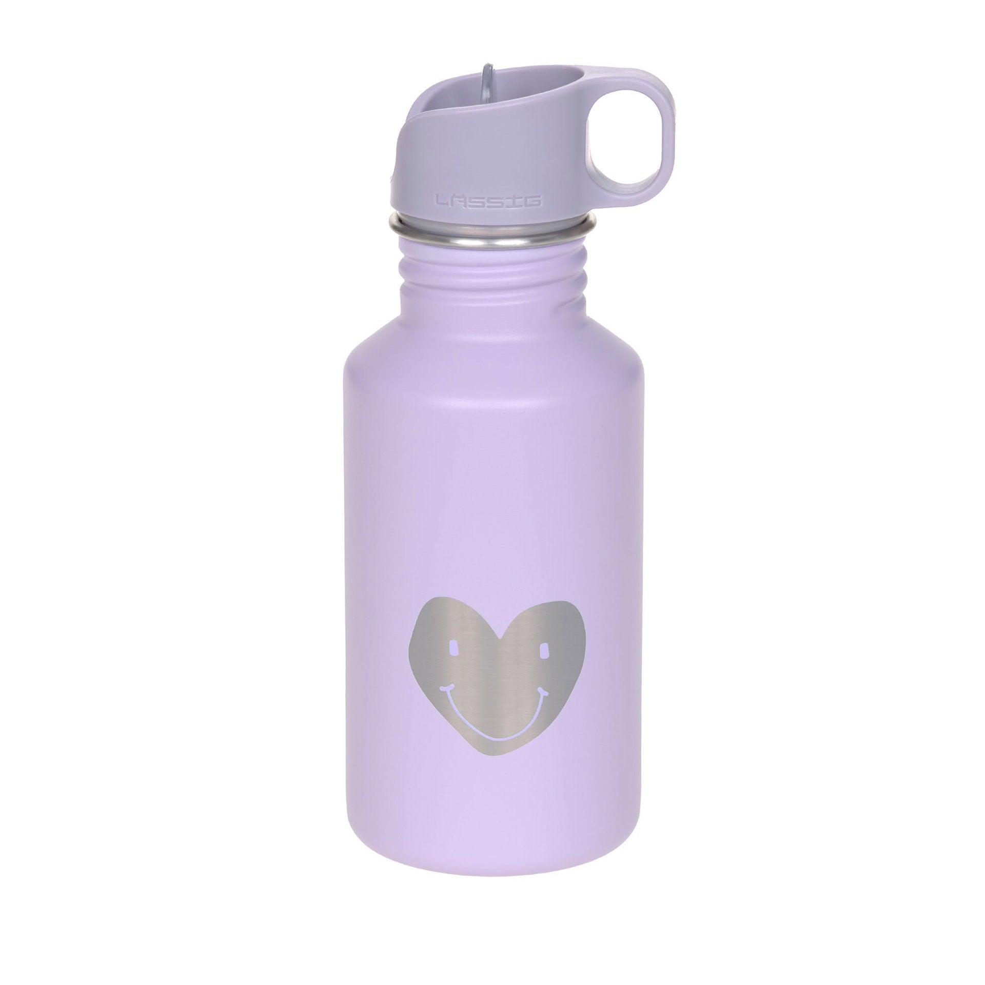 Edelstahl Kinder Trinkflasche Little Gang, Herz, Lila