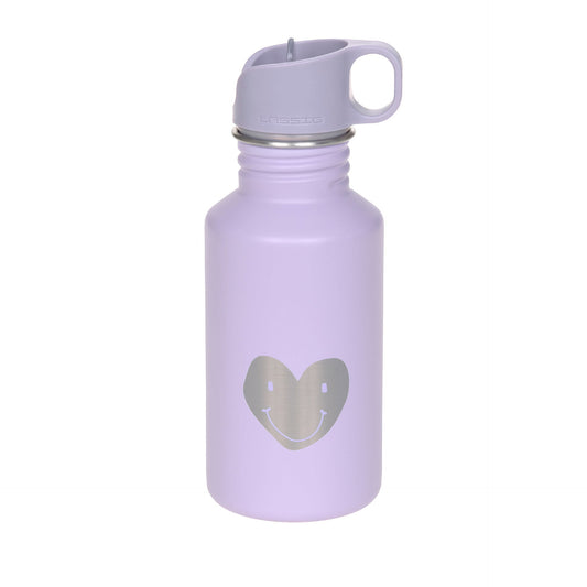 Edelstahl Kinder Trinkflasche Little Gang, Herz, Lila