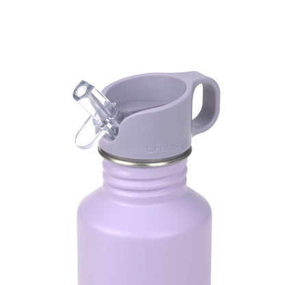 Lässig Edelstahl Kinder Trinkflasche Little Gang, Herz, Lila Seitenansicht