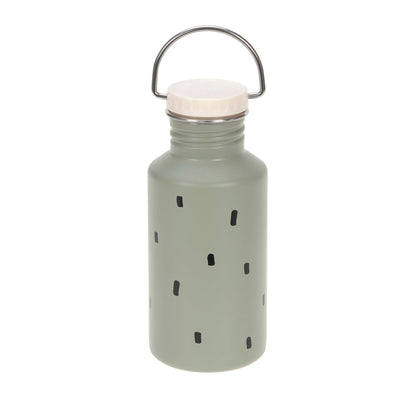 Lässig Edelstahl Kinder Trinkflasche 500 ml Happy Prints, Oliv Detail Bild